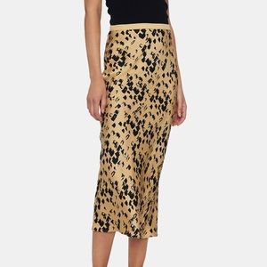 Anine Bing NWT Bar Silk leopard skirt